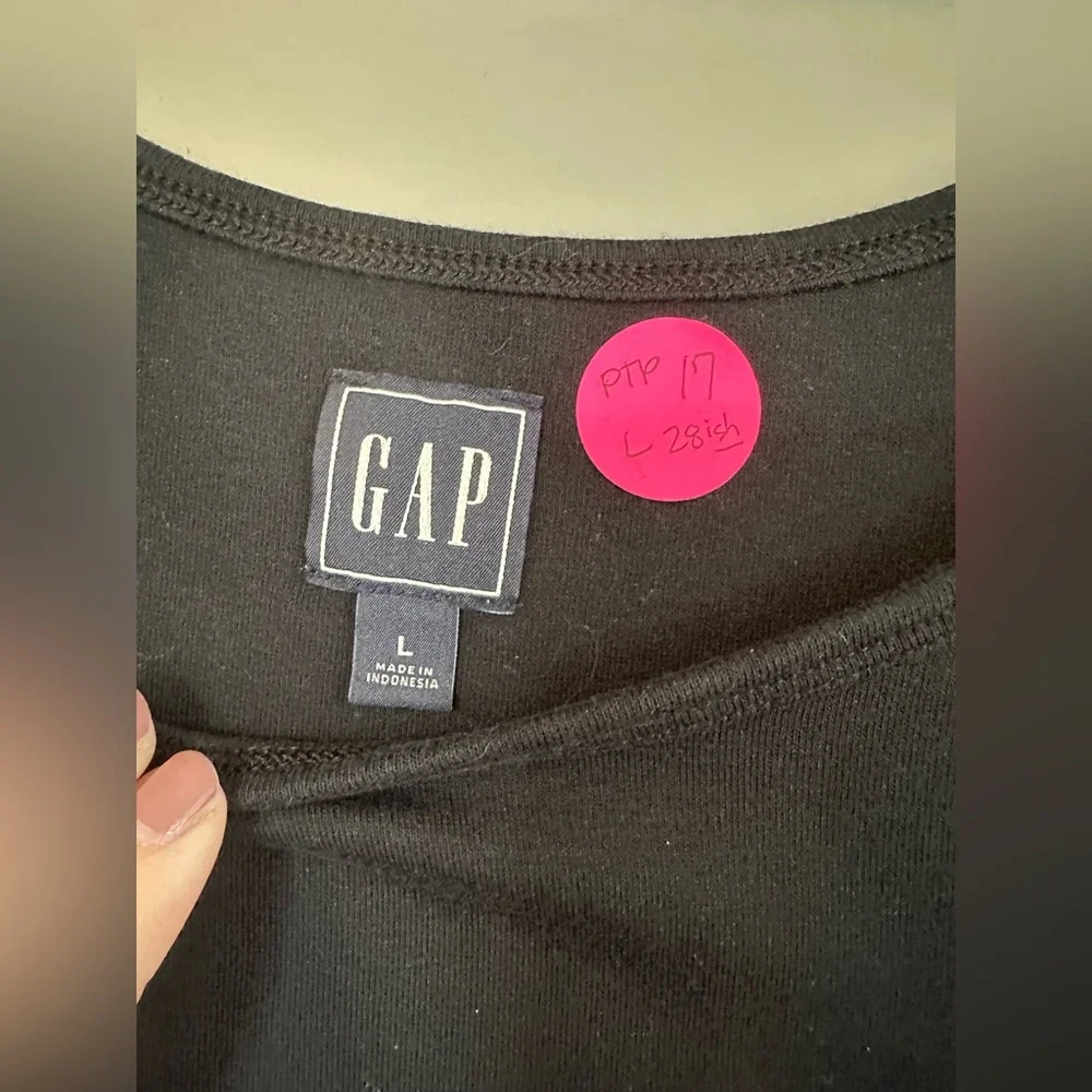 GAP Black Full Coverage Tank Style Bodysuit NWOT - Picture 2 of 5